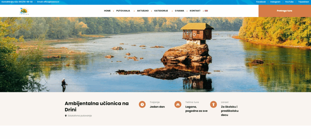 TA Lazena – prikaz sajta 2