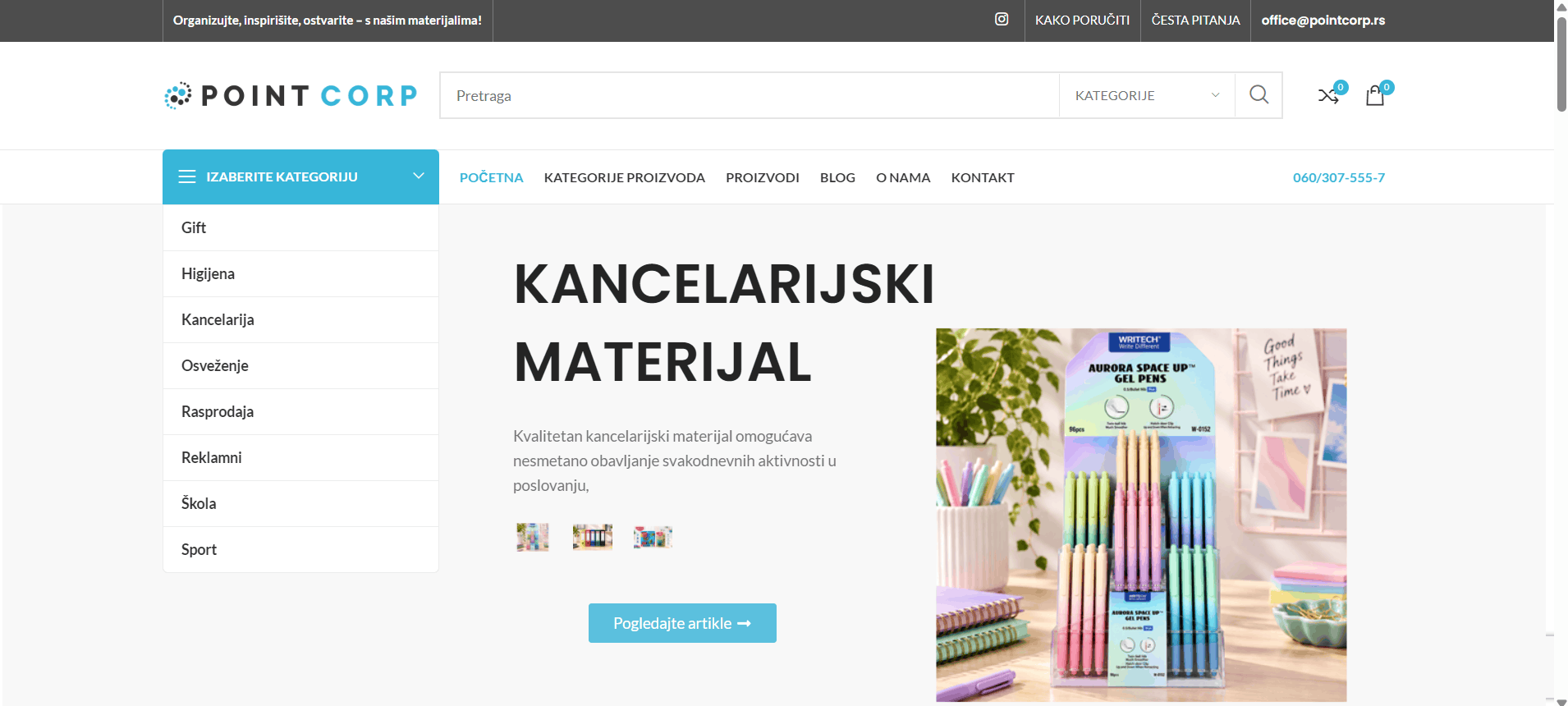 Izrada web prodavnice za POINTCORP