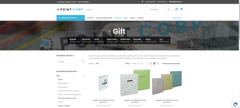 POINTCORP – prikaz sajta 1